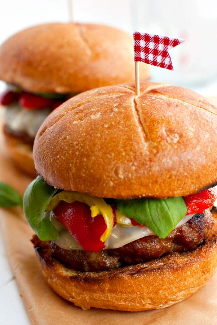 Loaded Italian Sausage Burgers + a Grilling Kit GIVEAWAY!
