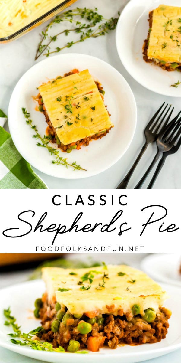 This Shepherd's pie recipe is a comfort food classic for a reason. Rich ground beef simmered with milk, broth, and other flavorings, peas and carrots, and creamy mashed potatoes. What's not to love?!  via @foodfolksandfun