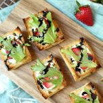 Strawberry Goat Cheese Bruschetta with Balsamic Glaze - the best summer appetizer recipe