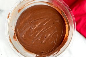 Stir in the chocolate into the batter until combined.