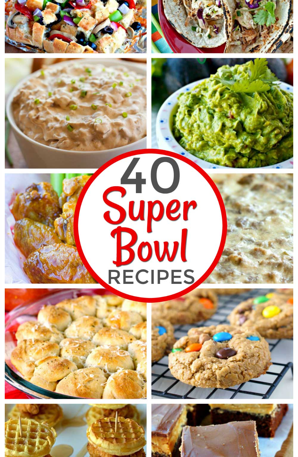 Superbowl food ideas for the big game.