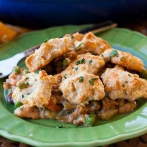 Chicken Pot Pie with Savory Crumble Topping