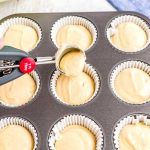Fill the cupcake tins with paper liners and fill them with batter.