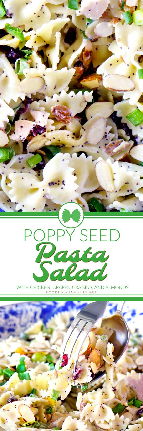 Summer dinner recipe for Poppy Seed Pasta Salad