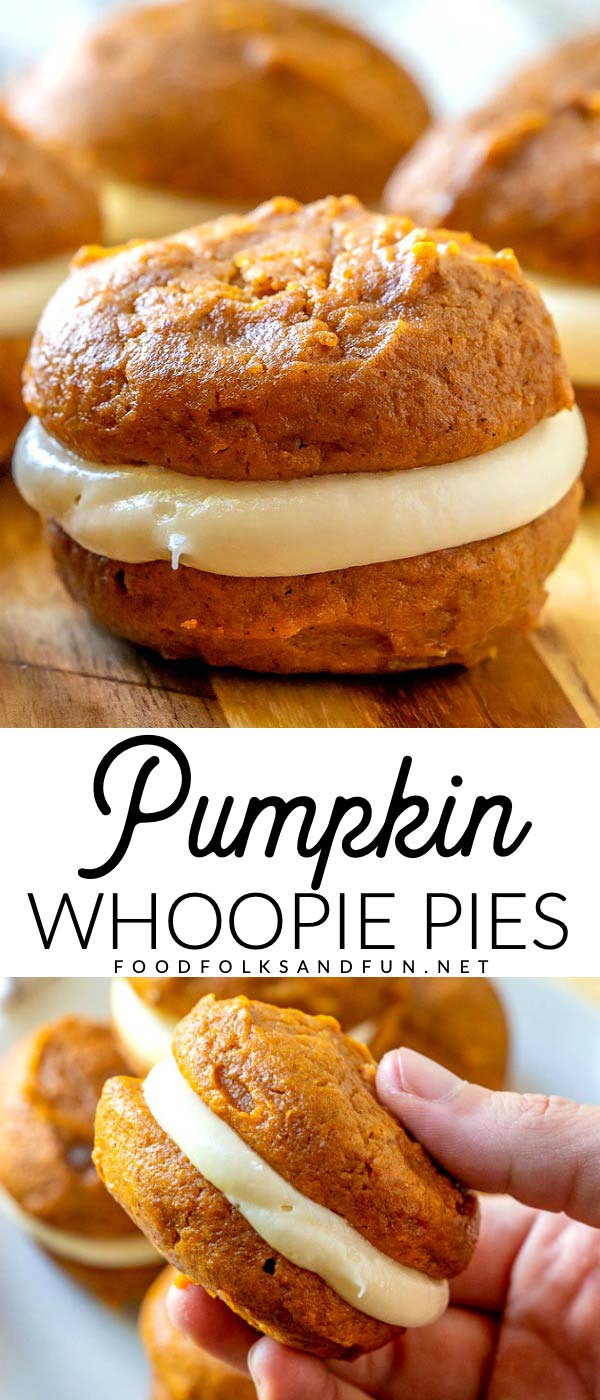 Pumpkin Whoopie Pies collage for Pinterest.