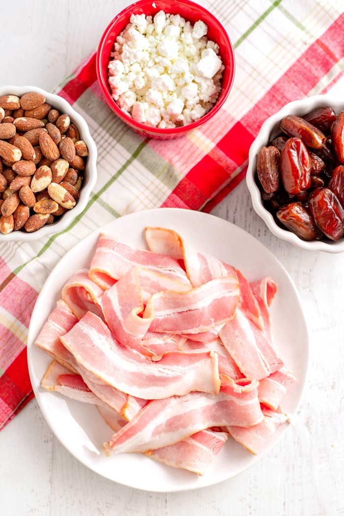Ingredients to Make Bacon Wrapped Dates