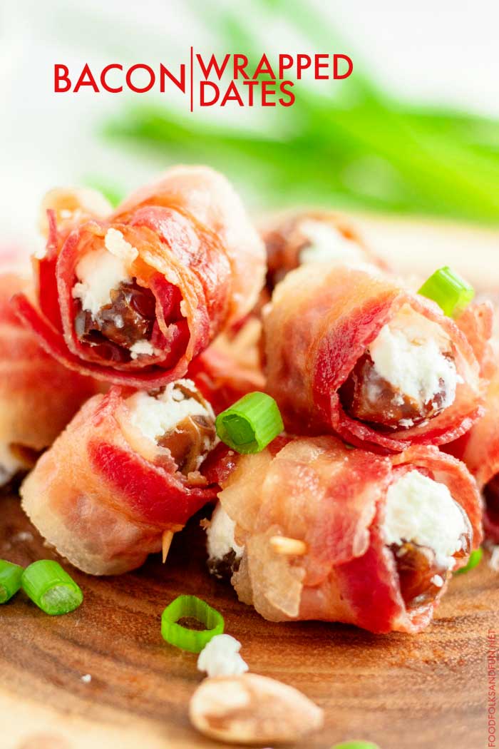 Bacon Wrapped Dates Goat Cheese