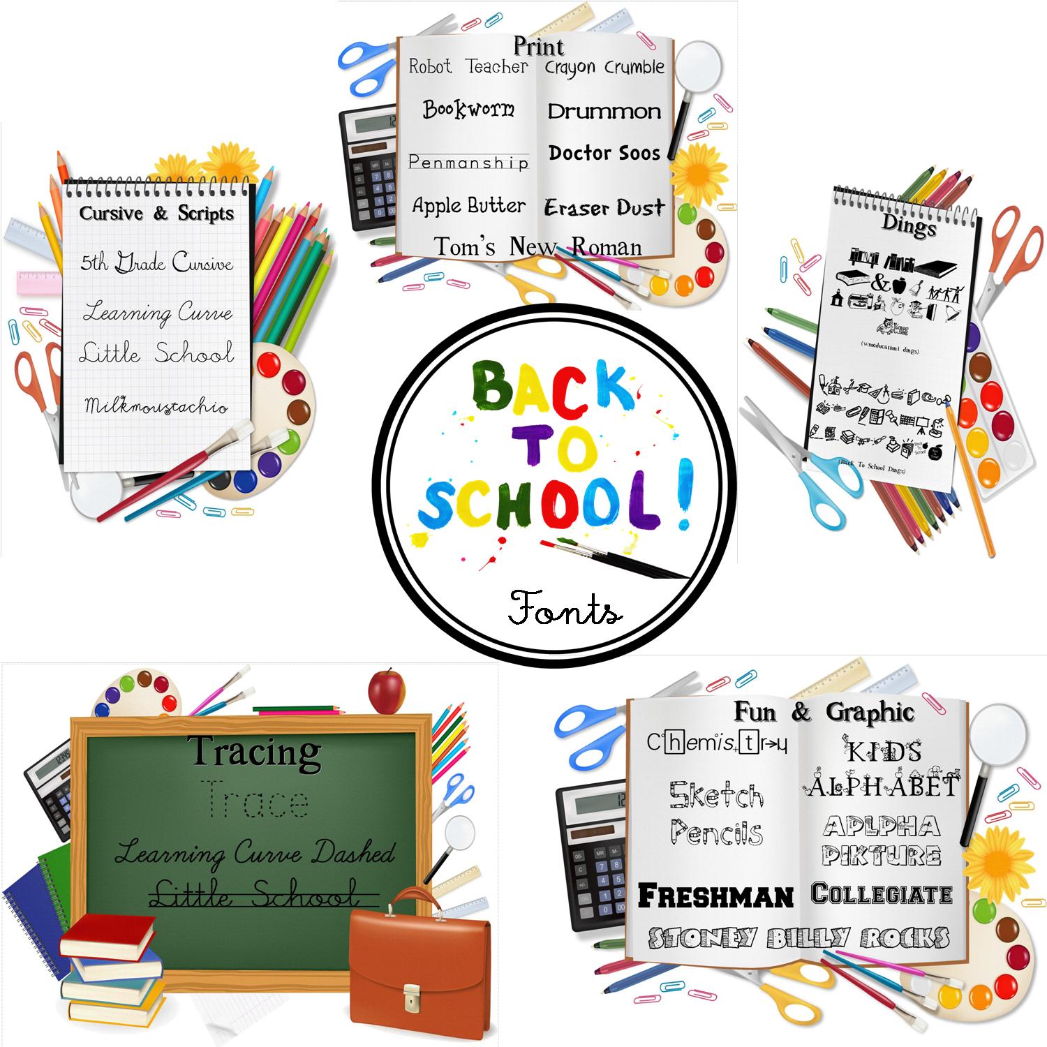 25 FREE Back to School Fonts