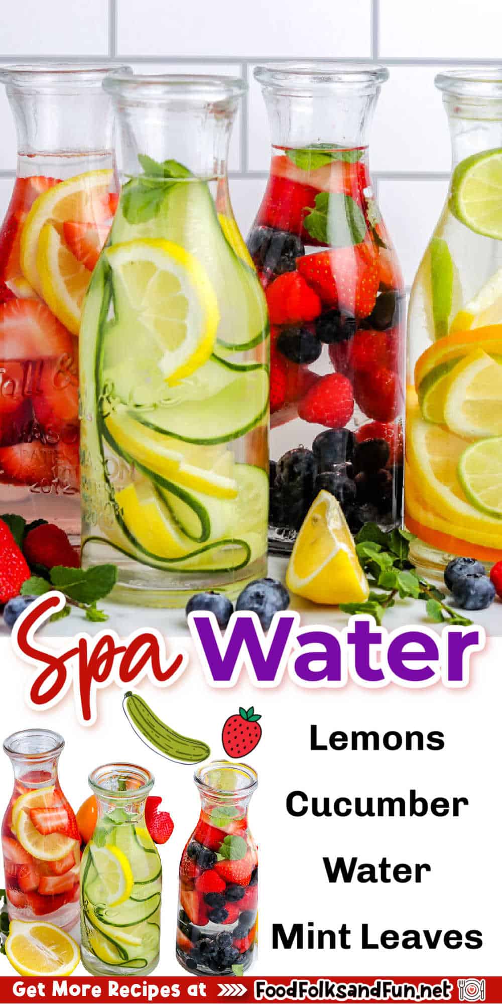 Refresh and rejuvenate with this spa water recipe. Infused with natural flavors, it's the perfect way to stay hydrated and pamper yourself.
 via @foodfolksandfun