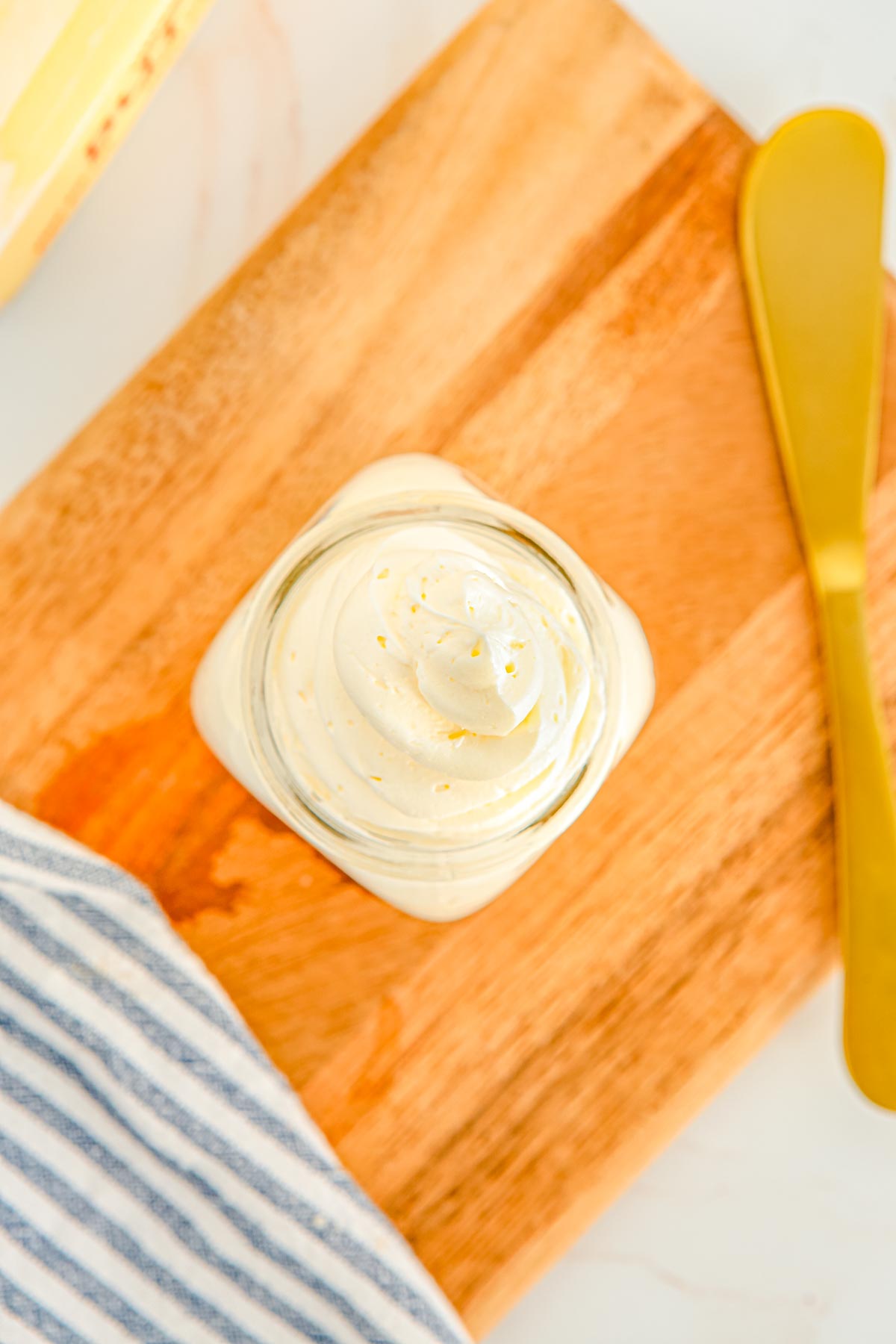 An overhead picture of the finished Whipped Butter.