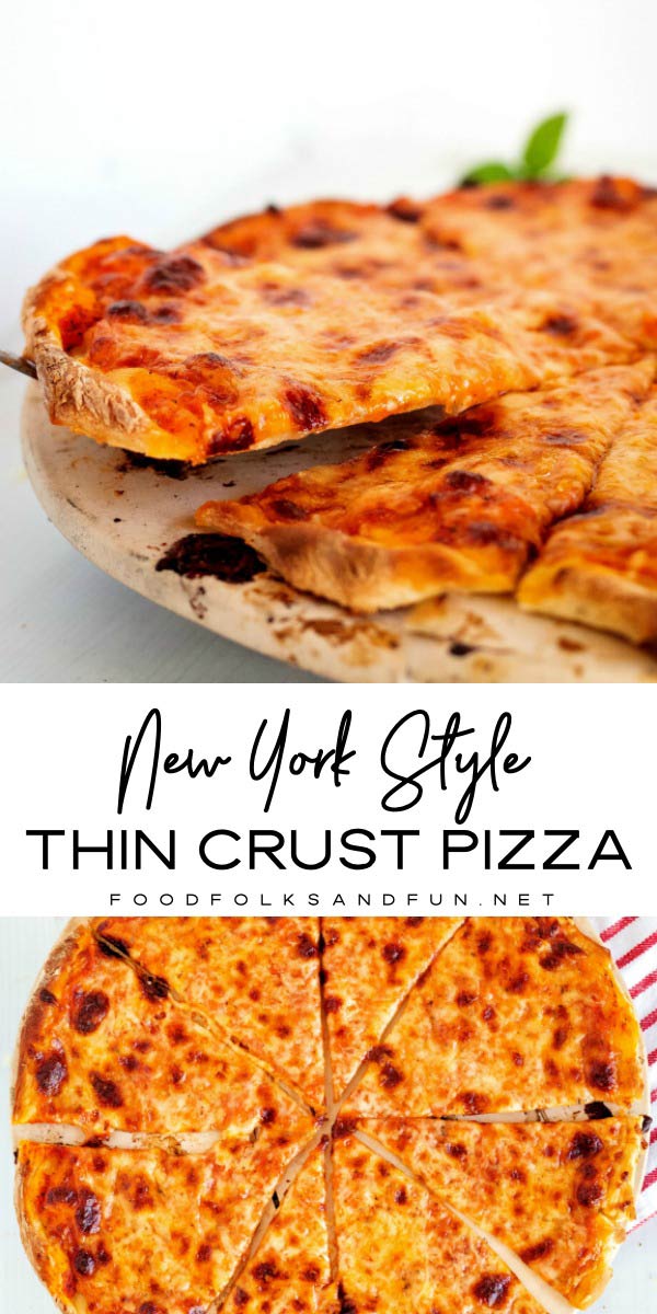 Finally, a thin-crust pizza recipe that tastes just like you got it from your favorite New York Pizzeria. Come learn how to make the best pizza pie! via @foodfolksandfun