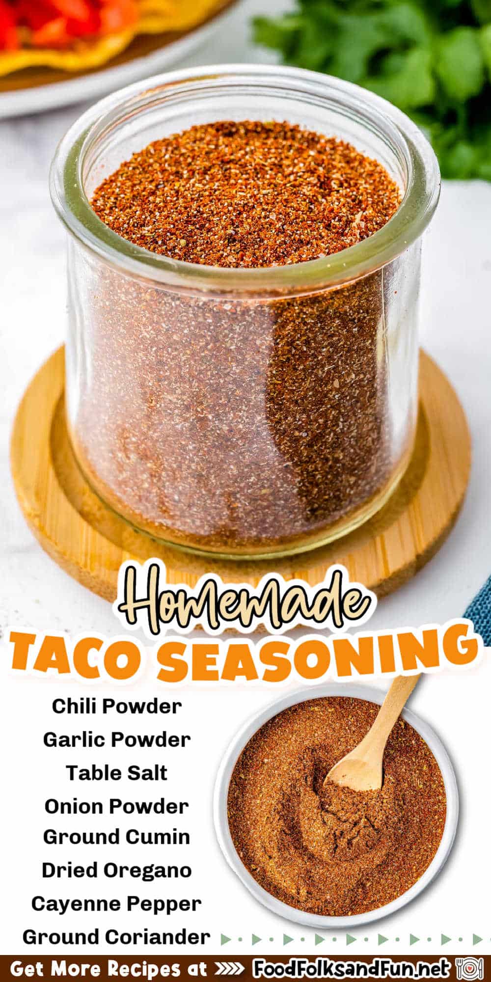 This homemade Taco Seasoning Recipe is an economical version of the pantry staple. It's easy to make and tastes better than store-bought mixes! via @foodfolksandfun