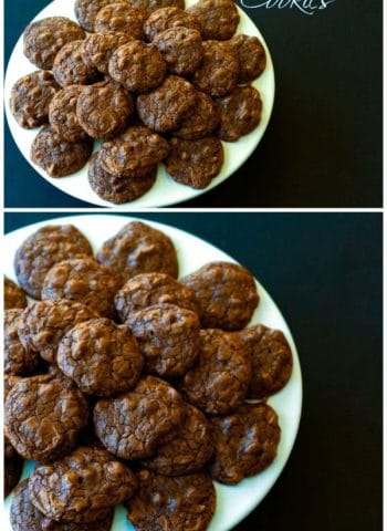 A collage of Triple Chocolate Cookies