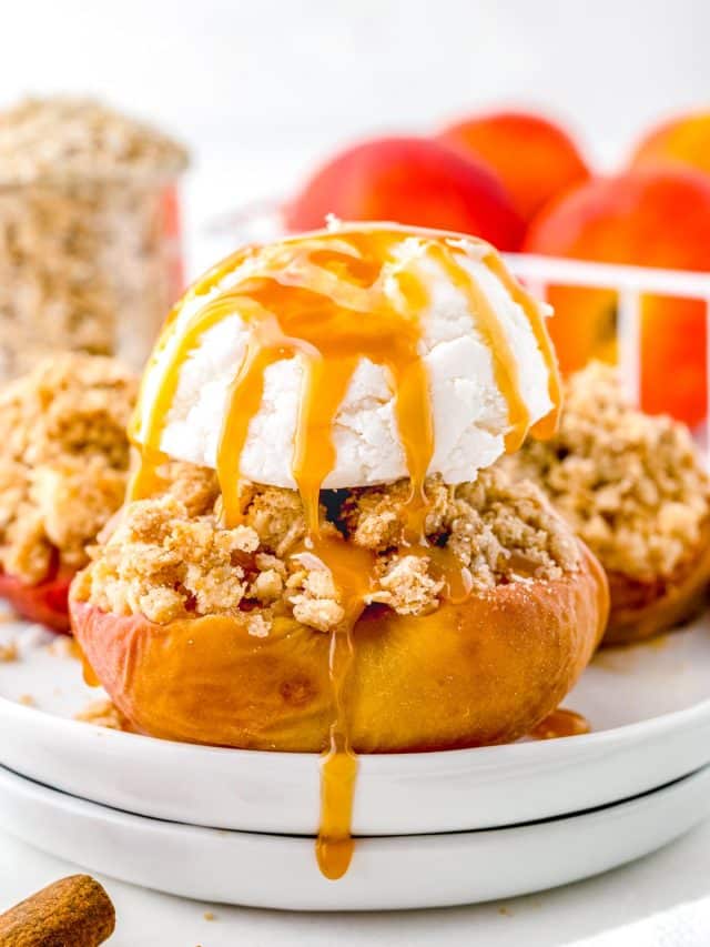 Baked Peaches With Oatmeal Story
