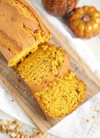 A Pumpkin Bread recipe that uses 1 can of pumpkin and makes two loaves.