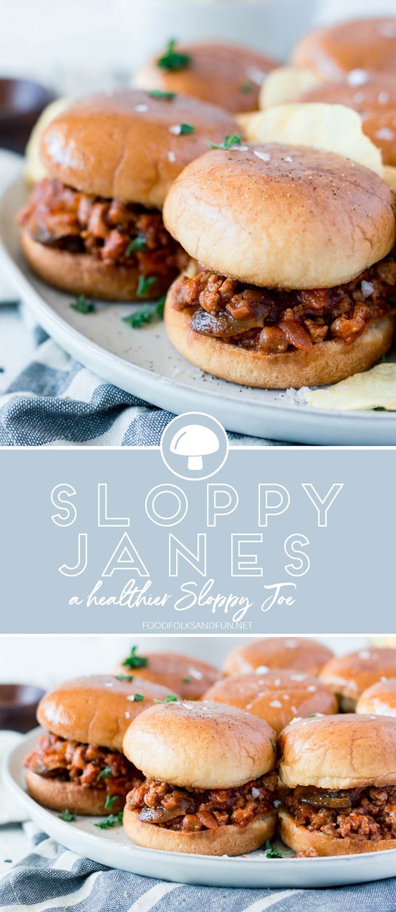 A collage of Sloppy Janes with text overlay for pinterest