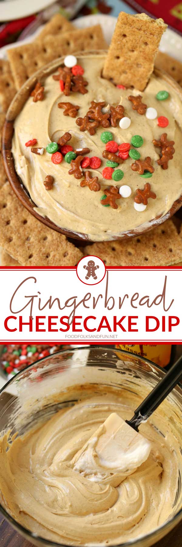 This Gingerbread Cheesecake Dip is always a party favorite for the holidays. Make it for your next holiday get together and I guarantee you'll be the most popular person in the room! via @foodfolksandfun