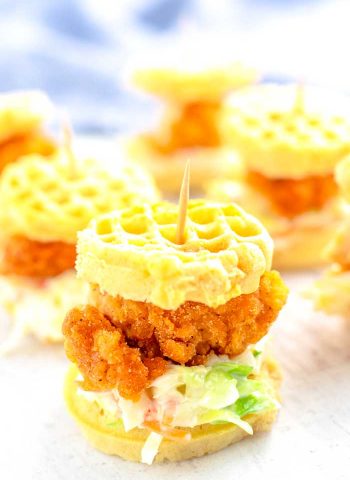 Golden Chicken and Waffle Sliders