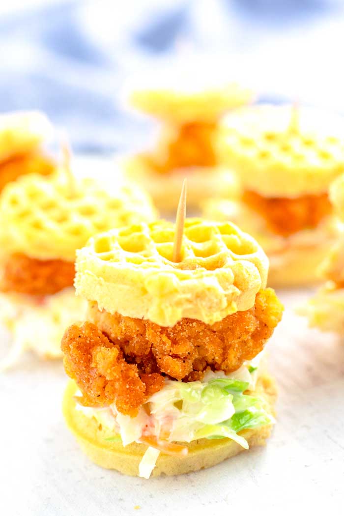 Golden Chicken and Waffle Sliders