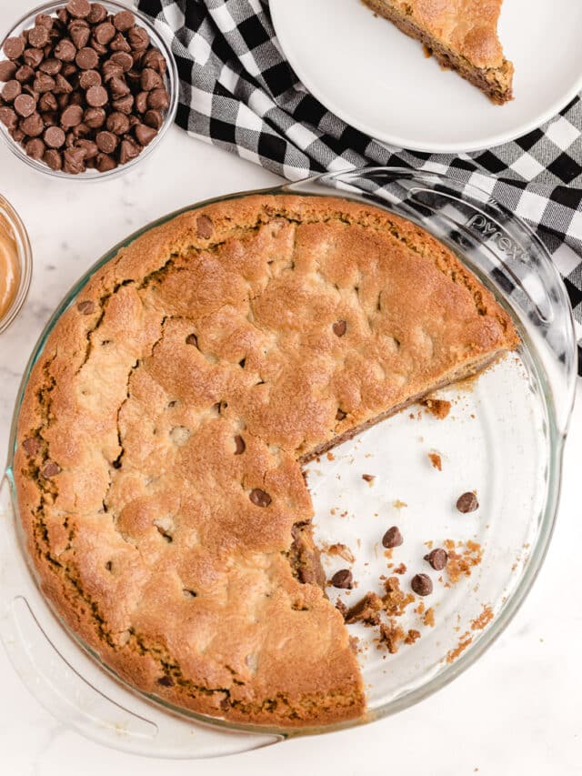 Deep Dish Peanut Butter Chocolate Chip Cookie Pie Story