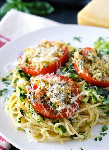 Quick and Easy Baked Tomatoes Parmesan