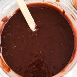 Mix the brownie batter together until smooth.