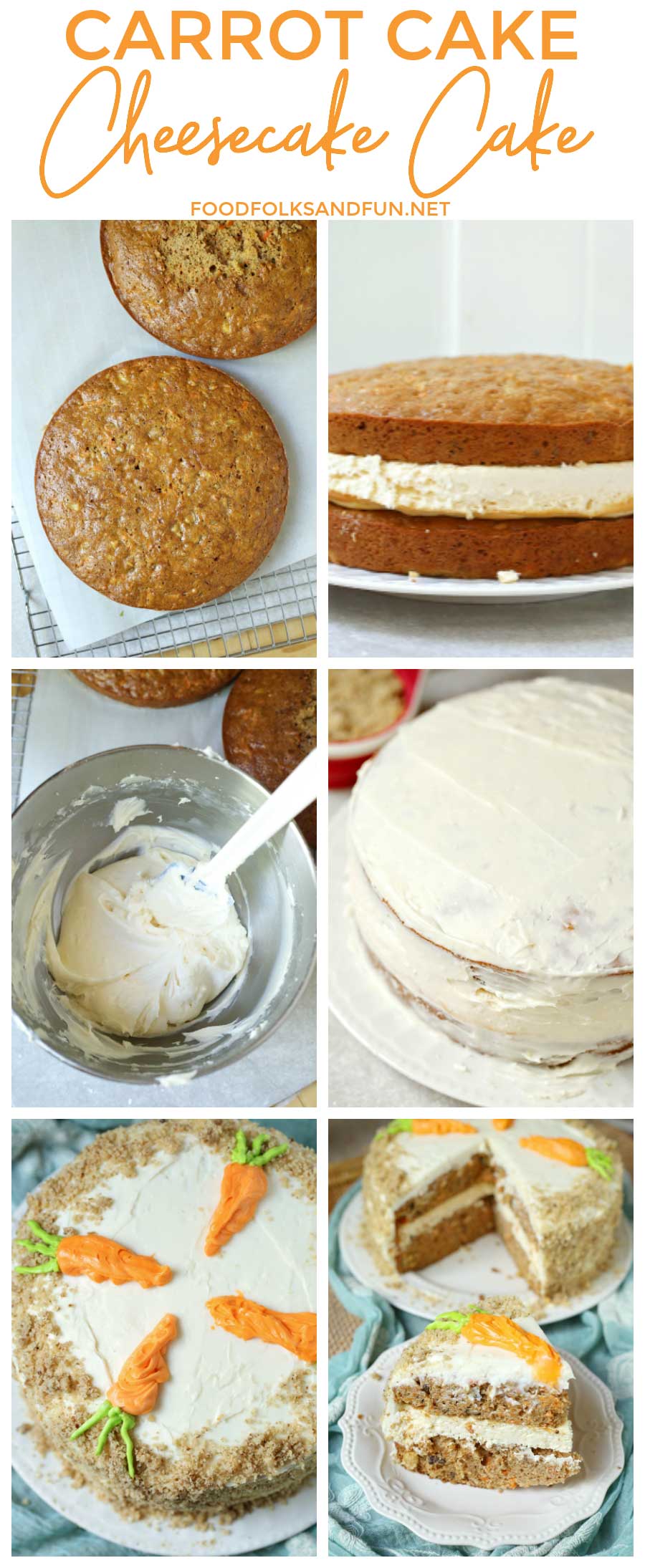 How to make Carrot Cake Cheesecake Cake with recipe video!