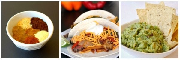 Two tacos on a plate with text overlay for Pinterest