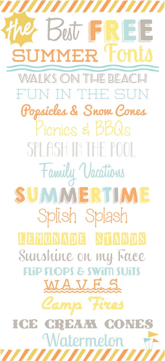 A collection of the best FREE Summer fonts, script fonts, bold-faced fonts, modern fonts, and more! They're perfect for adorning any summer project! via @foodfolksandfun