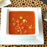 Healthy and Easy Gazpacho in a bowl