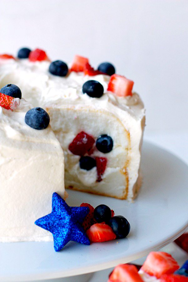 Simple Patriotic Cake plus more Red, White, and Blue recipe ideas!