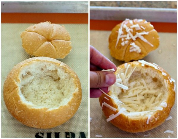 Collage of bread bowls 
