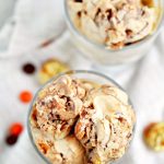 Peanut Butter Ice Cream with Hot Fudge, Reese's Pieces and Peanut Butter Cups