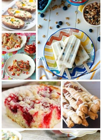 a collage of breakfast recipes with text overlay for Pinterest