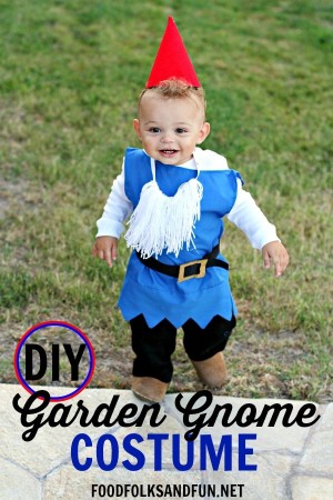 DIY Boy Garden Gnome Costume AND 80+ DIY Costume Ideas! • Food Folks ...