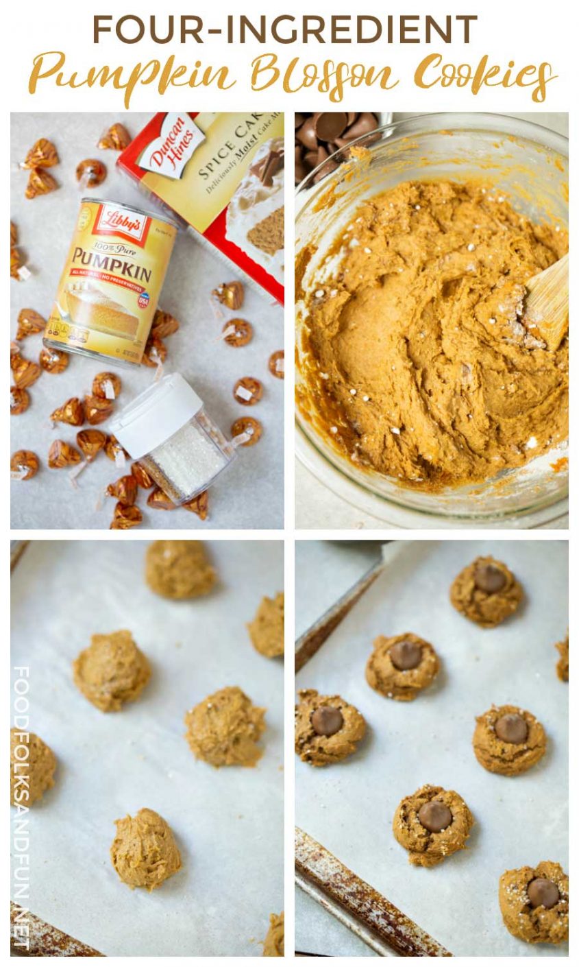 Picture collage of How to Make Four Ingredient Pumpkin Cookies
