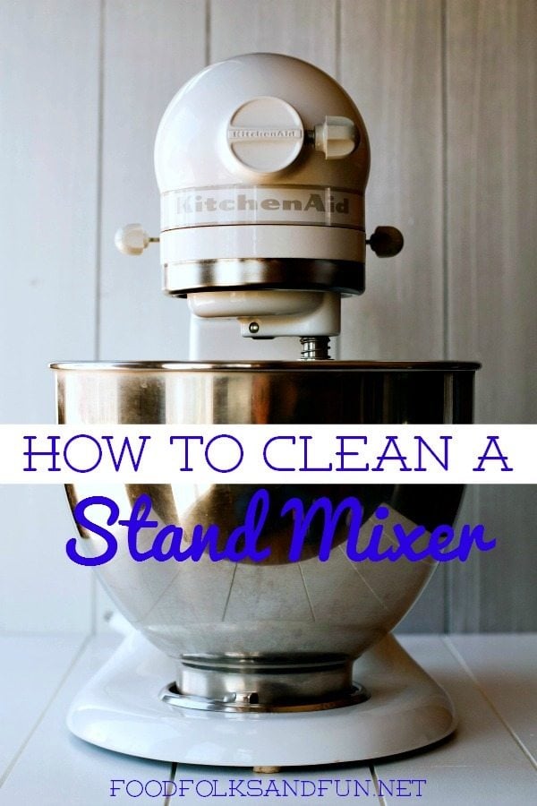 A stand mixer with text overlay for Pinterest