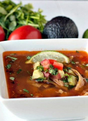 a bowl of Easy Chipotle Chicken Tortilla Soup