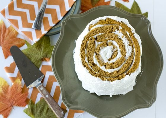 Pumpkin Blossom Cake on a serving platter
