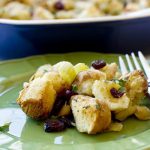 A plateful of Cranberry Macadamia Nut Stuffing