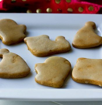 A plate of Gingerbread cookies with orange glaze