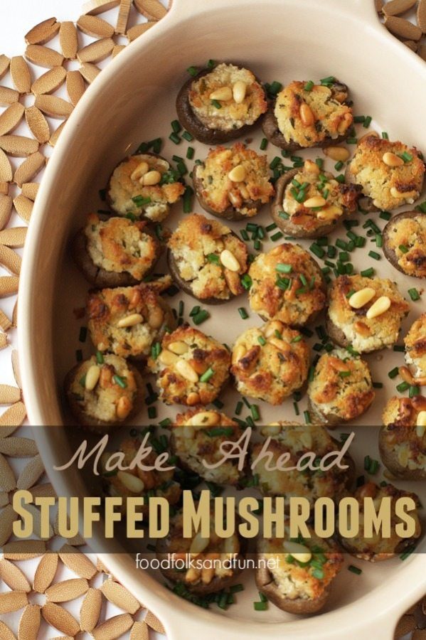 Make Ahead Stuffed Mushrooms with Goat Cheese