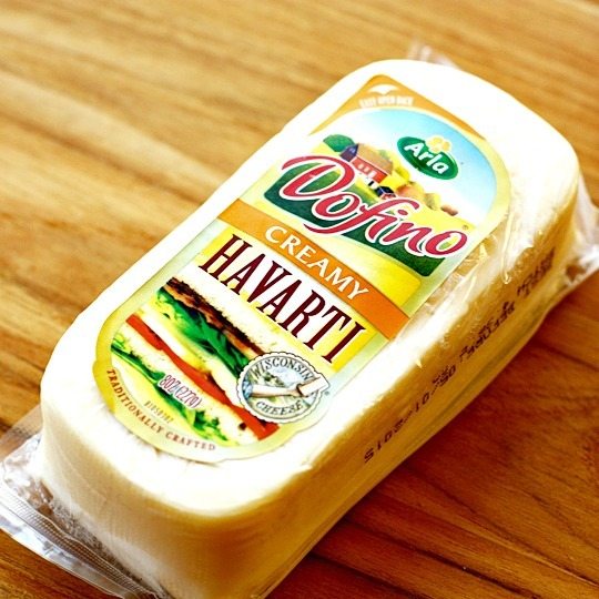 Creamy Havarti for making mini Monte Cristo Strudels