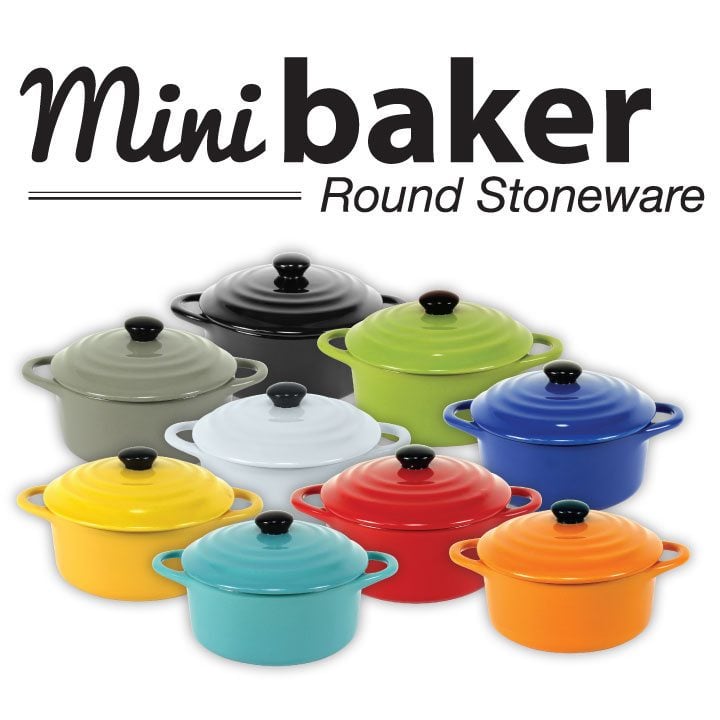 mini baker round stoneware