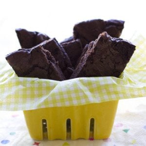 A basket of Brownie Brittle pieces