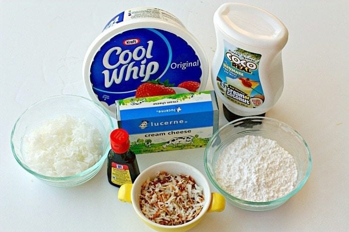 Coocnut Cream Pie Cheesecake Dip Ingredients