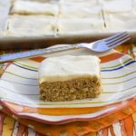 A slice of Large batch carrot cake cookie bars on a plate