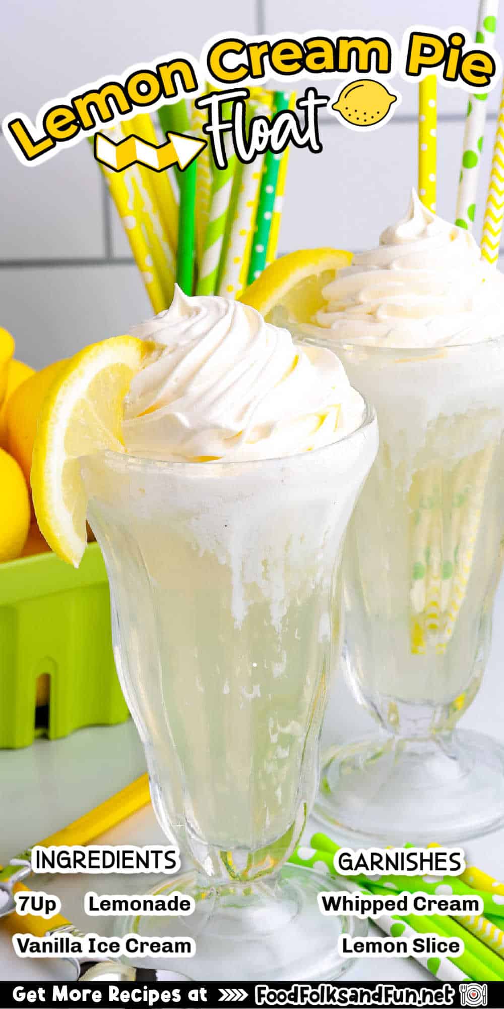 Indulge in the sweet and tangy goodness of a lemonade float! A refreshing treat perfect for sunny days. Learn how to make one with my recipe. via @foodfolksandfun