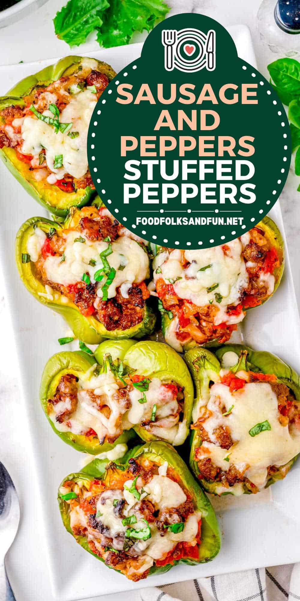 Sausage and Peppers are one of my favorite combinations. I love 'em on a fresh grinder roll, in pasta, lasagna, and lately in this Sausage Stuffed Peppers recipe!  via @foodfolksandfun