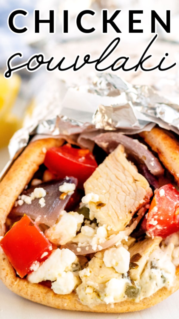 This Stovetop Chicken Souvlaki Recipe is easy to make and takes just 40 minutes to make! The chicken is tender and it is bursting with bright, Greek flavors. via @foodfolksandfun